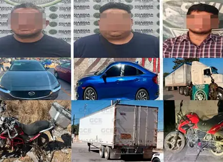 Incautan 6 vehículos robados, hay 3 detenidos Incautan 6 vehículos robados, hay 3 detenidos