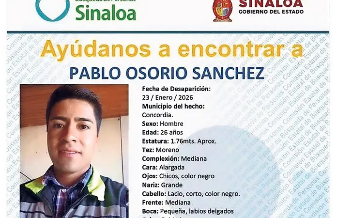 Aún no se busca a Pablo
