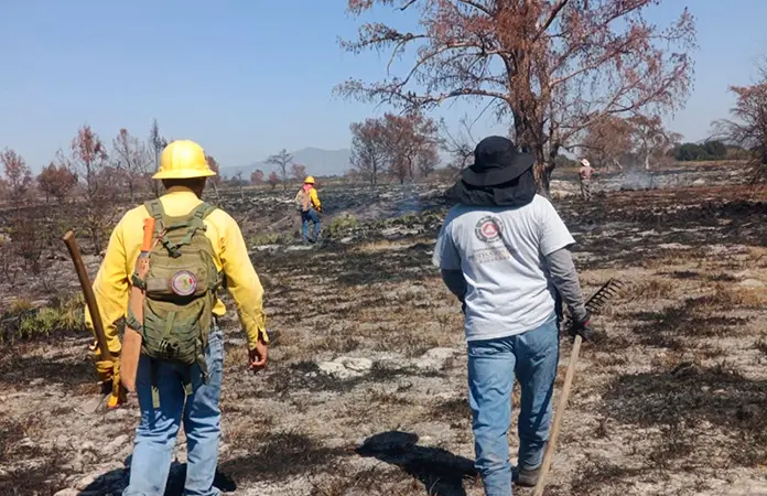 Continúa combate de incendio en El Sabinito