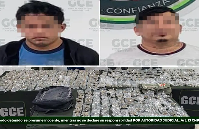 Capturan a 2 presuntos "narcos" en Matehuala