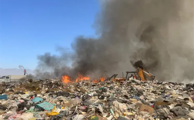 Nuevo incendio, ahora en basurero de Villa de Reyes Nuevo incendio, ahora en basurero de Villa de Reyes