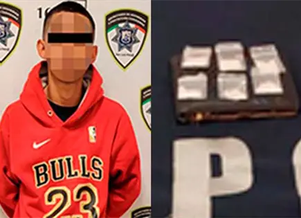 Con cristal, sorprenden a individuo