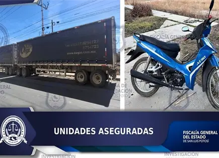 Incautan dos plataformas y una moto robadas