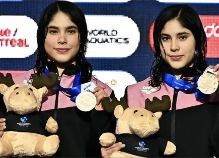 M&iacute;a y L&iacute;a Cueva conquistan bronce en Copa del Mundo de Clavados