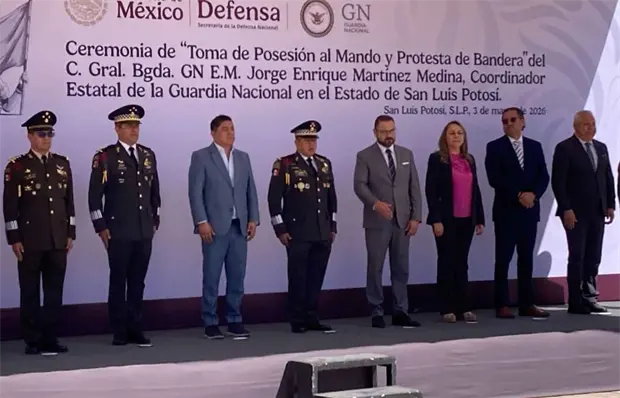 Martínez Medina asume mando en Guardia Nacional en SLP Martínez Medina asume mando en Guardia Nacional en SLP