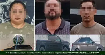 Caen tres presuntos extorsionadores en la Huasteca