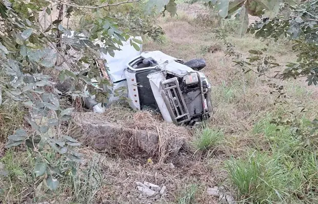 Aparatoso accidente en la Tamu&iacute;n-San Vicente; un lesionado 