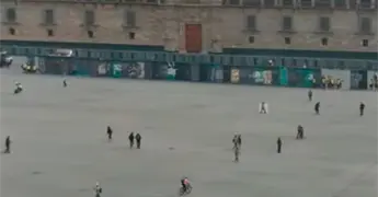 Blindaje en Palacio Nacional previo al 8M en Ciudad de M&eacute;xico