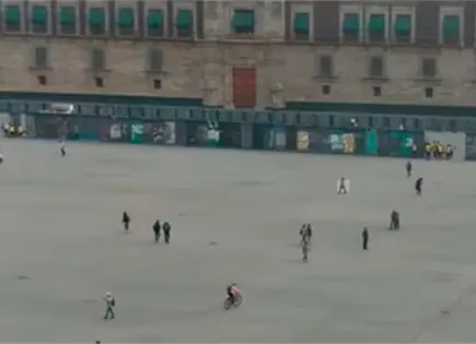 Blindaje en Palacio Nacional previo al 8M en Ciudad de M&eacute;xico