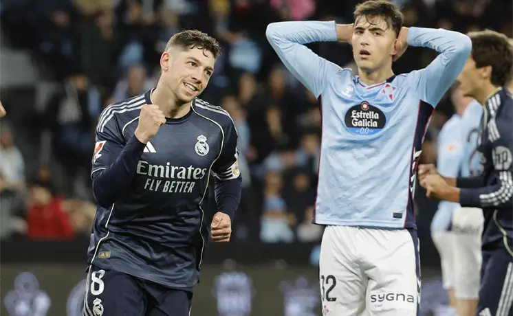 Valverde rescata al Madrid en el agregado