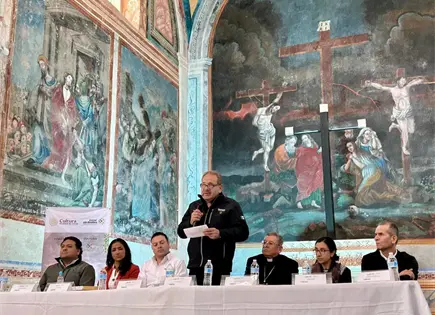 Restauran pintura y altar del Santuario de Guadalupe en Real de Catorce