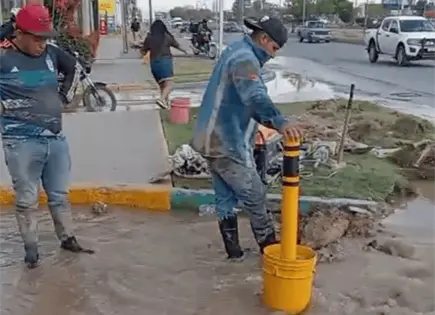 Fuga en la 57 obliga a detener pozo