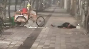 Tamalero se queda dormido en avenida Carranza