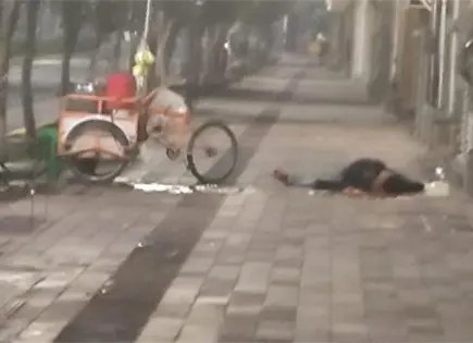 Tamalero se queda dormido en avenida Carranza