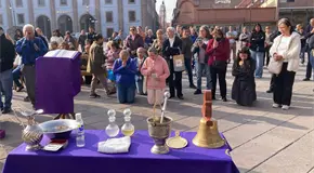 Realizan misa de desagravio en La Compa&ntilde;&iacute;a