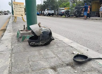 Muere una motociclista embestida por cami&oacute;n ca&ntilde;ero