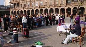 La Iglesia realiza misa de desagravio