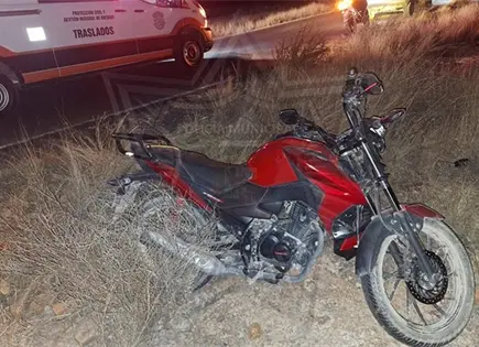 Motociclista resulta lesionado en accidente