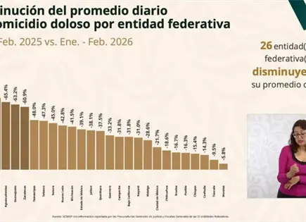 Bajan homicidios dolosos 86% en SLP, dice el SESNSP