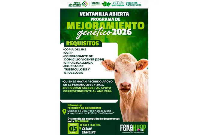 Abren ventanilla de apoyo a ganaderos