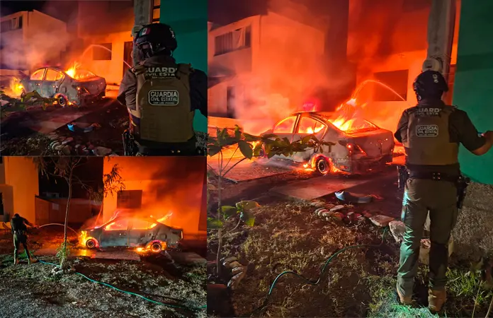 Queman vehículo a otro elemento de la GCE en Cd. Valles
