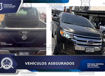 Incautan camioneta y auto con reporte de robo