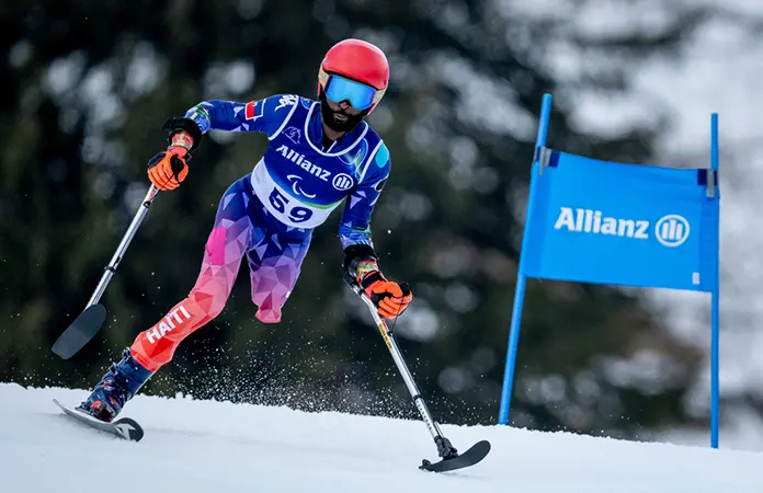 Ralf Etienne, el primer haitiano sobre la nieve