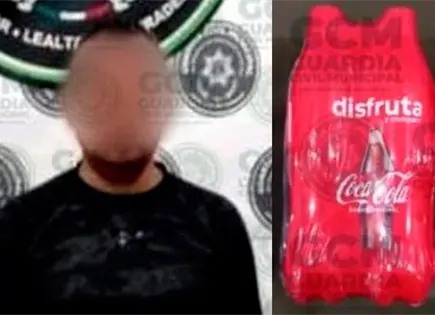 Individuo hurataba refrescos en Aurrer&aacute;