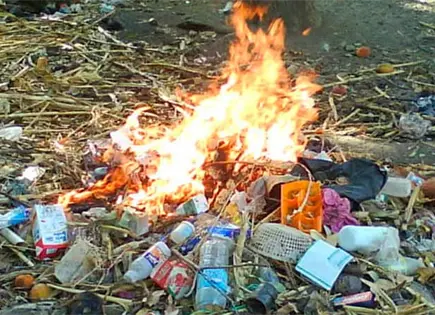 Denuncian quema ilegal de desechos