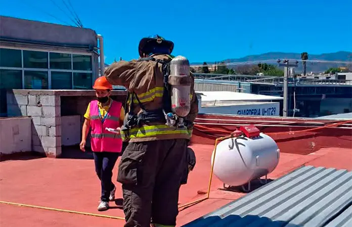 Simulacro de incendio en una guardería