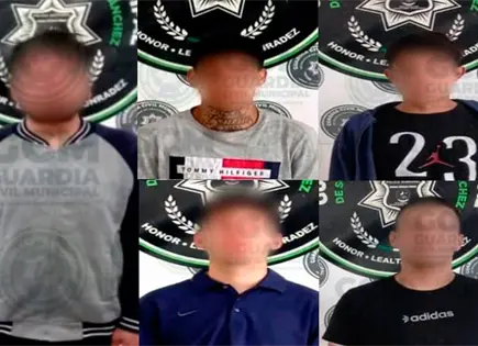 Con droga, sorprenden a cinco malvivientes