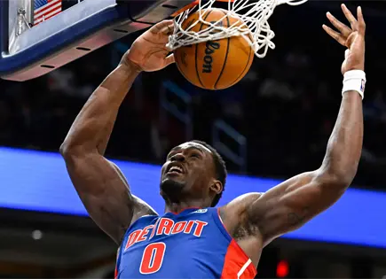 Jalen Duren anota 36 puntos y lidera victoria de Pistons Detroit