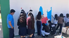 Plasman mural interactivo para alumnos en el Cbta