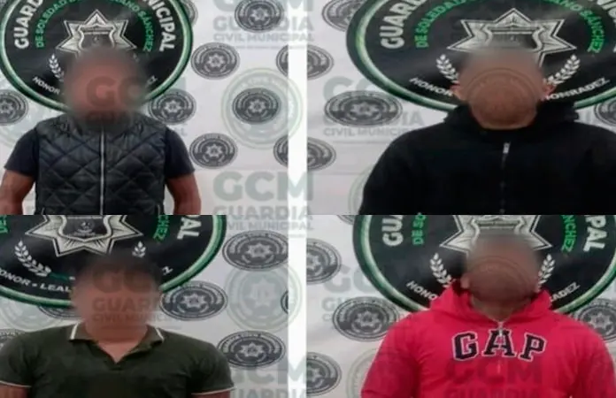 Capturan a 4 por robo y portar armas prohibidas