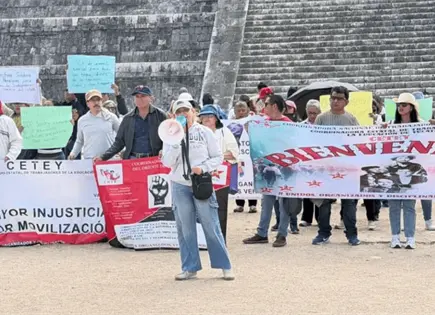 La CNTE lleva su protesta en Chich&eacute;n Itz&aacute;