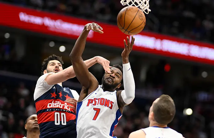 Triunfan Pistons ante los Wizards