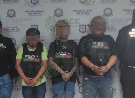 Presentan a detenidos tras enfrentamiento en San Vicente