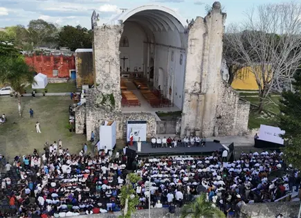 Sheinbaum conmemora natalicio de Benito Ju&aacute;rez en Guelatao