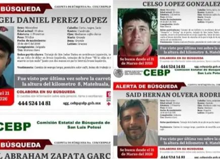 Hallan con vida a siete hombres desaparecidos en Matehuala