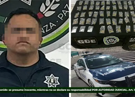 Cae director de Polic&iacute;a en Matehuala con marihuana y "cristal"