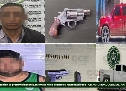 Detienen a dos hombres armados en Salinas y Valles