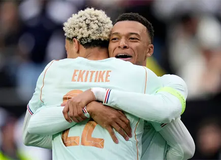 Mbapp&eacute; anota gol en amistoso Francia vs Brasil en Foxborough