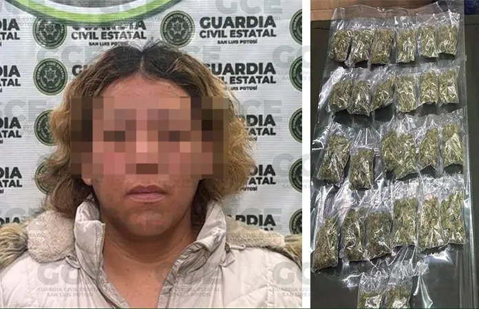 Sorprenden a mujer que vendía droga en San Ángel