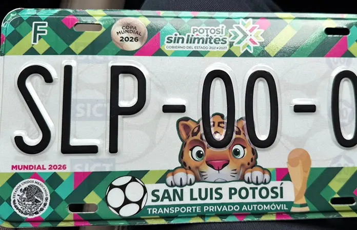Recauda Sefin $12.5 millones por placas del Mundial 2026