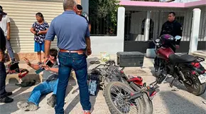 Motociclistas resultan heridos en accidentes