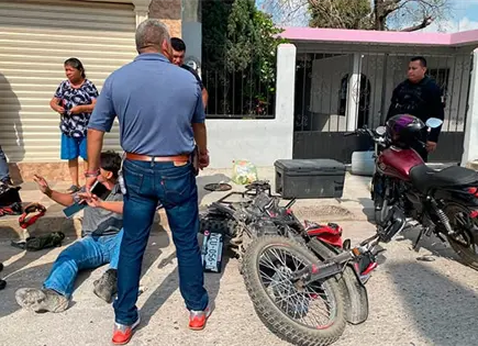 Motociclistas resultan heridos en accidentes