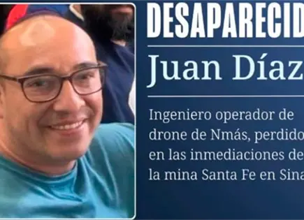 Desaparece operador de dron Juan D&iacute;az en mina Santa Fe, Sinaloa