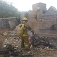Incendio se extiende en un predio de Pozos