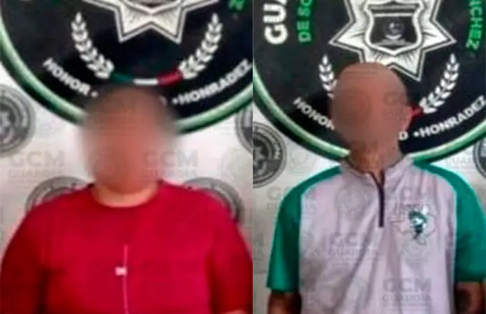Par de farderos son sorprendidos en flagrancia en Bodega Aurrerá