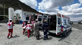 Realiza Cruz Roja simulacro de rescate en minera